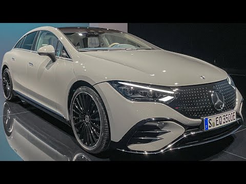 NEW Mercedes 2022 EQE! Full Electric E-CLASS! Interior Exterior Walkaround